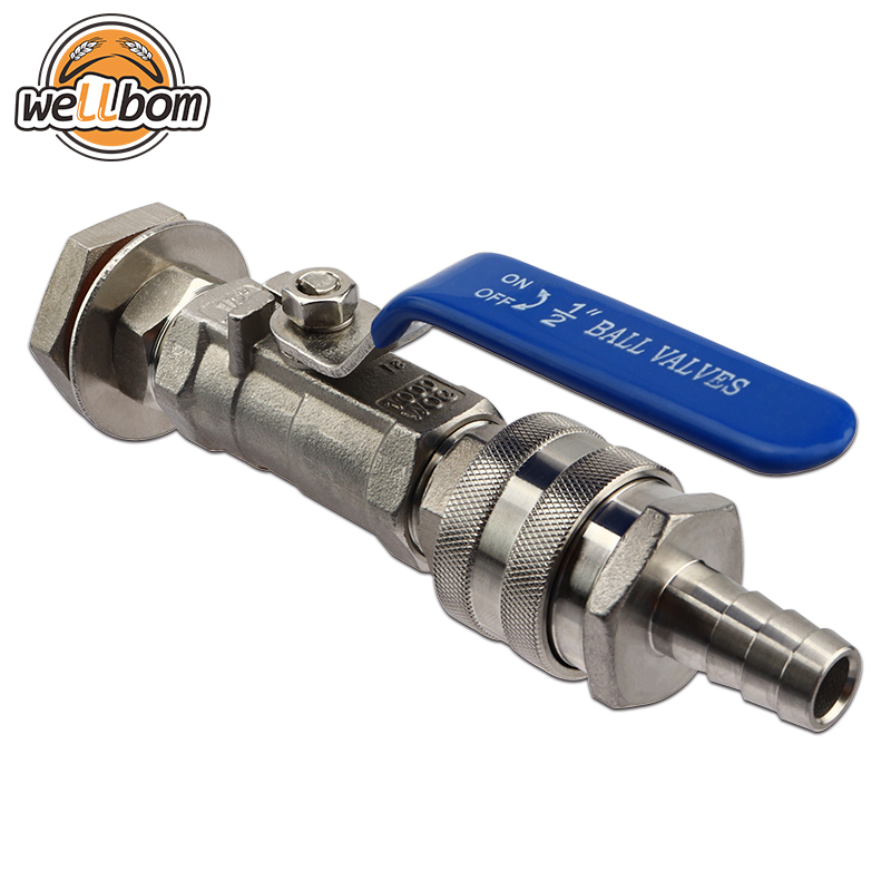 Stainless Steel 304 Weldless Kettle Ball Valve Kit with 1/2" Quick Disconnect kits, Home Brewer Hardware,Tumi - The official and most comprehensive assortment of travel, business, handbags, wallets and more.